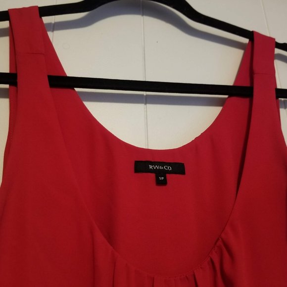 RW&Co Red Crepe Midi Shift Dress - Picture 7 of 13